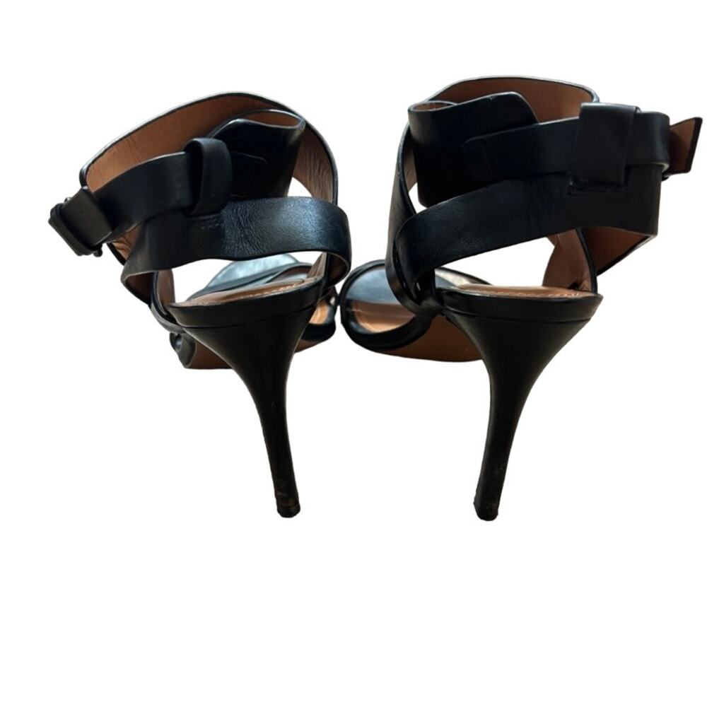 Anthropologie & Other Stories Strappy Heels Black Leather 8.5 - Picture 5 of 9